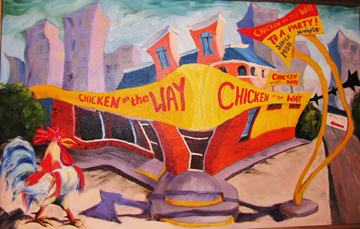 Chicken on the Way Mural